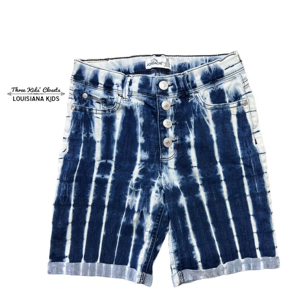 Jordache Sz 10 Blue Tie Dye Shorts